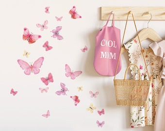 Wall sticker pink butterflies set wall sticker for baby room wall sticker for children's room bedroom decoration self-adhesive DK1078