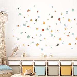Dots set 92 pieces wall stickers for children&#39;s rooms wall stickers for baby rooms adhesive dots mint yellow red wall stickers circles dots DK1005