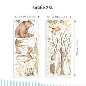 Wandtattoo Waldtiere Für Kinderzimmer – Selbstklebend, 159x95 Cm, Boho Design