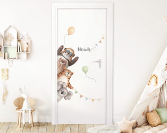 Door sticker wall sticker for children's room tiger koala balloon wall sticker for baby room door sticker wall sticker self-adhesive DK1121