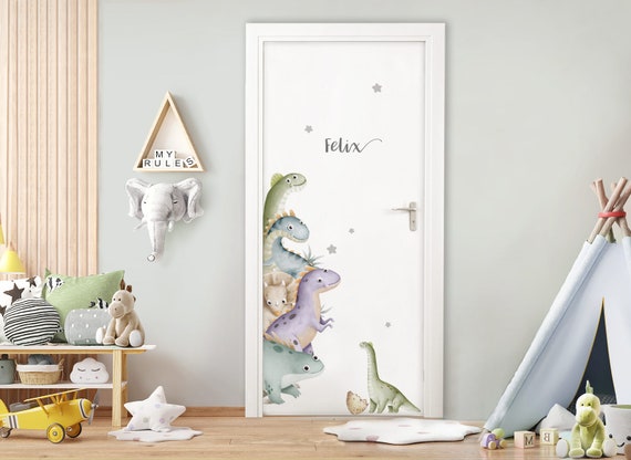 Wall Door Wall Wall Etsy Self-adhesive Children\'s for Sticker - Room Sticker Room DK1119 Baby Sticker Door Dinosaur Sticker Sticker for