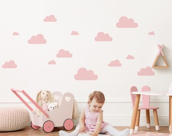 Clouds set wall stickers for children's rooms wall stickers for baby rooms pastel wall stickers various colors wall decoration DK1055