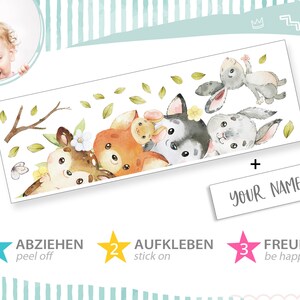 Wandsticker Türsticker Dschungel Wandtattoo für Kinderzimmer Safari Tiere Wandaufkleber für Babyzimmer Deko selbstklebend DK1053 image 6