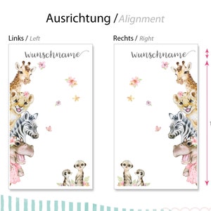 Türsticker Dschungeltiere Wandsticker für Kinderzimmer Wandtattoo Babyzimmer Türaufkleber Wandaufkleber selbstklebend Tür Sticker DK1124 image 5