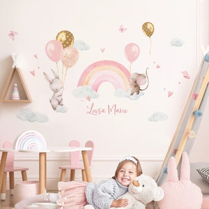 Wall sticker animals rainbow for children's room wall sticker baby room personalized forest animals wall sticker self-adhesive DK1104