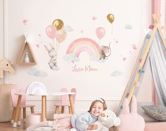 Wall sticker animals rainbow for children's room wall sticker baby room personalized forest animals wall sticker self-adhesive DK1104