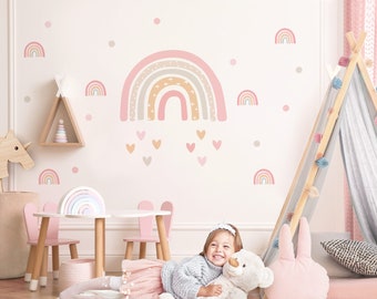 Little Deco Wandtattoo Regenbogen Mit Sternen – 120 X 80 Cm, Selbstklebend, Für Kinderzimmer