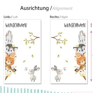 Wandsticker Türsticker Dschungel Wandtattoo für Kinderzimmer Safari Tiere Wandaufkleber für Babyzimmer Deko selbstklebend DK1053 image 5