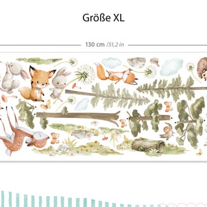 Ensemble d'autocollants XXL animaux de la forêt sticker mural pour chambre d'enfant animaux de pissenlit tatouage mural pour chambre de bébé sticker mural décoration auto-adhésif DK1137 image 4