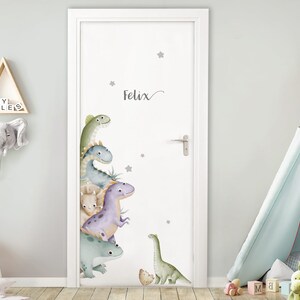 Türsticker Dinosaurier Wandtattoo für Kinderzimmer Wandsticker für Babyzimmer Türaufkleber Wandaufkleber selbstklebend DK1119