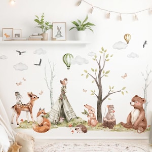 Wall sticker XXL forest animals set wall sticker for children's room wall sticker for baby room bedroom wall decoration DK1159
