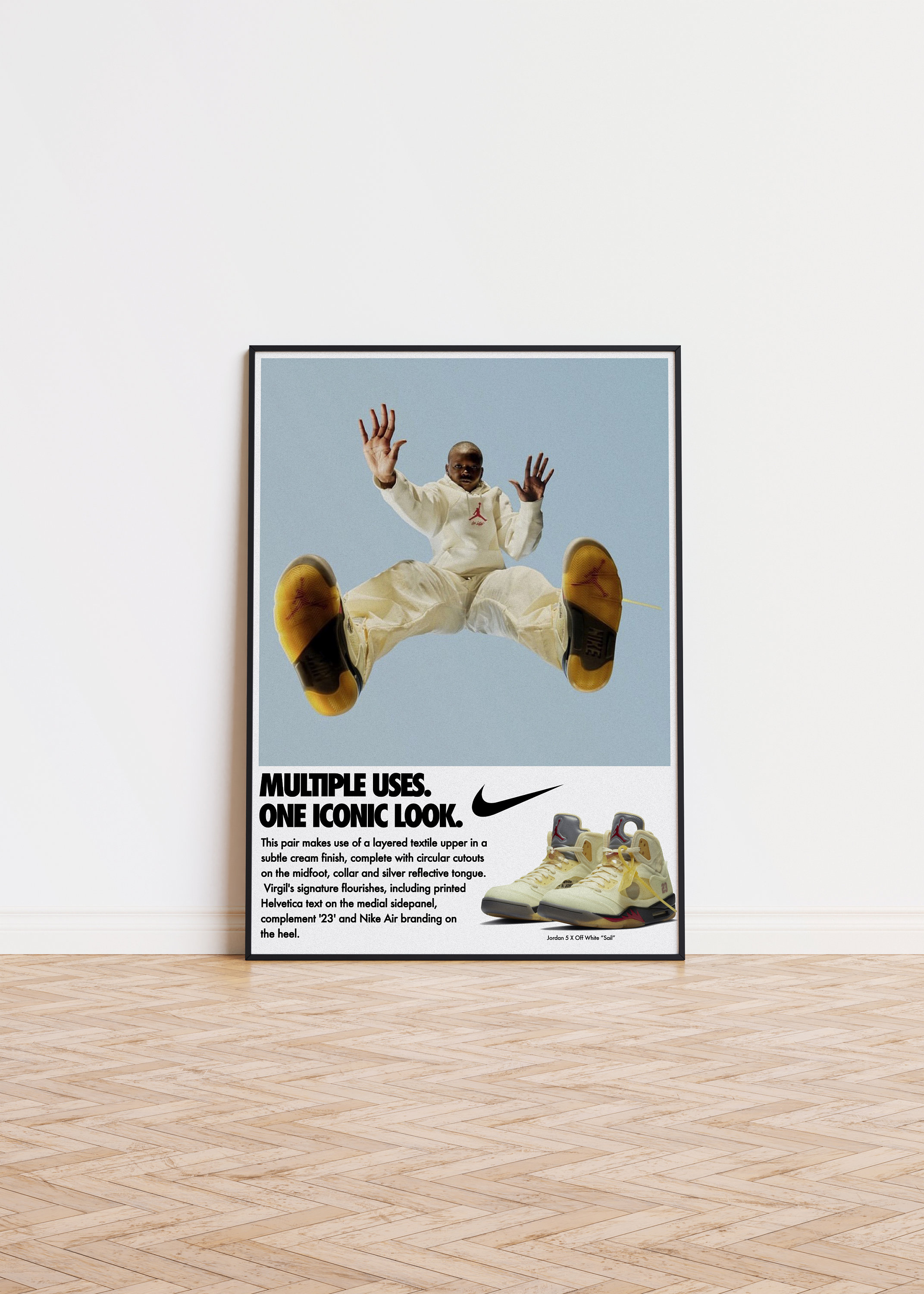Virgil Abloh OFF WHITE Nike Illustration Poster Print A3 / A4 