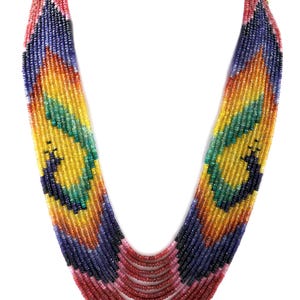 Natural Multi Precious Gemstone Ruby, Sapphire, Emerald, Topaz Necklace 3-5mm Faceted  A Quality Necklace 13-Strands