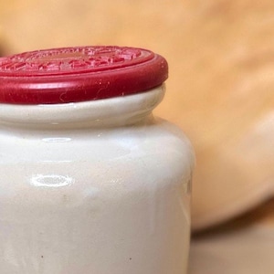 Vintage French Stoneware Mustard Crock