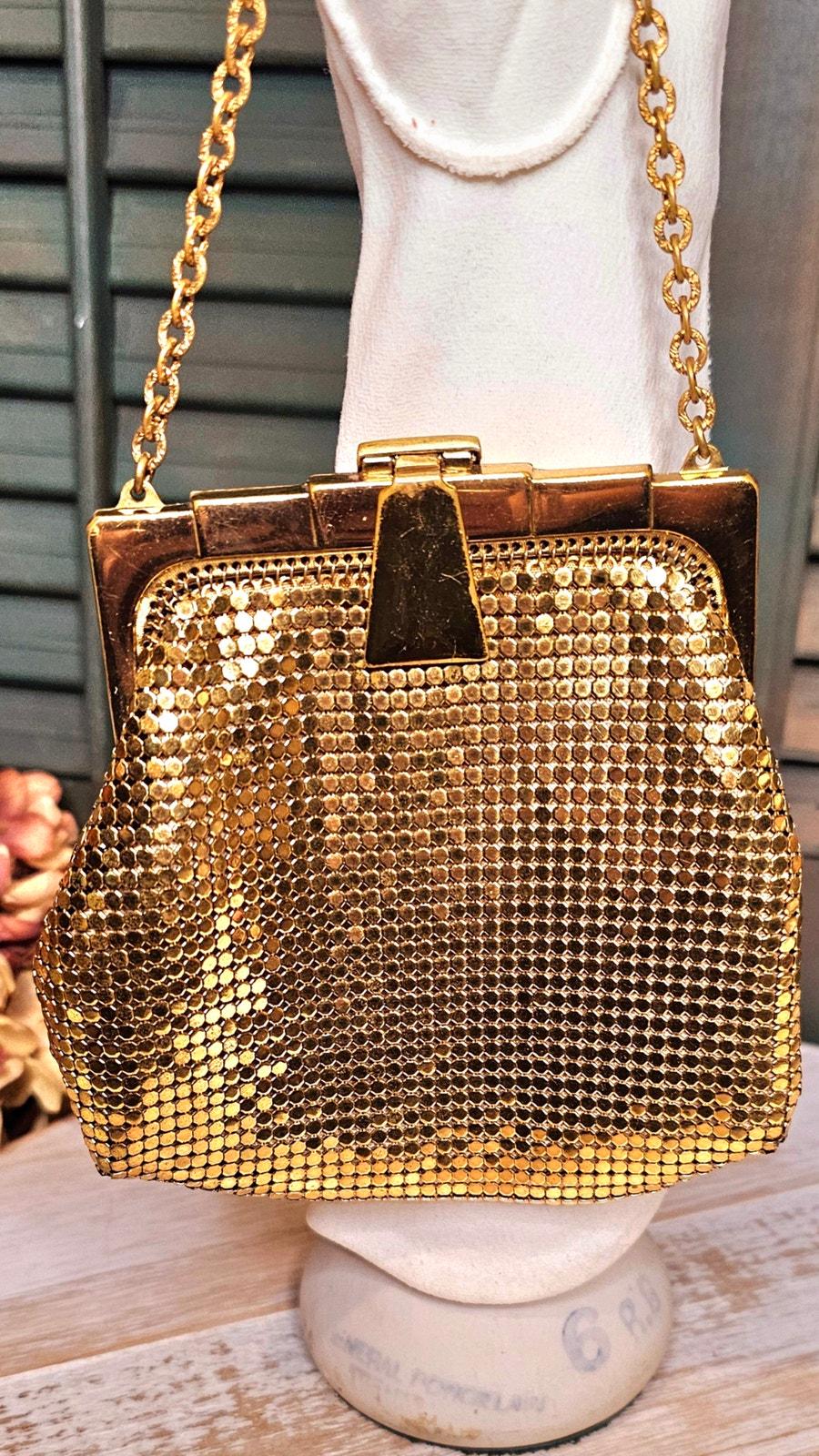 Whiting and Davis Gold Mesh Bag - Etsy