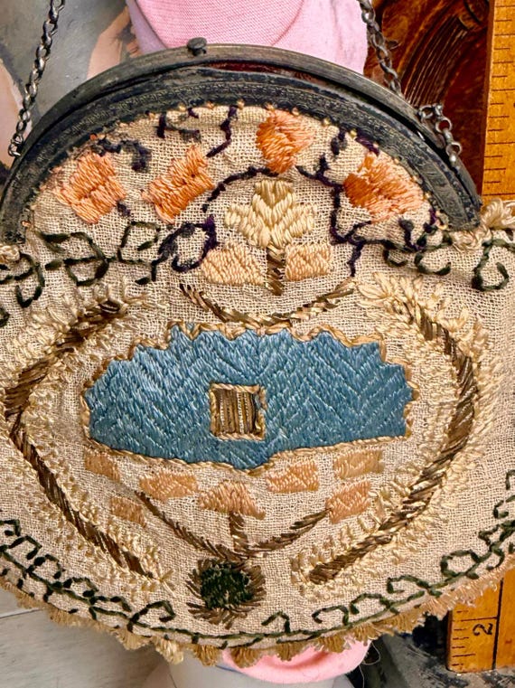 Antique Embroidered Purse View 2