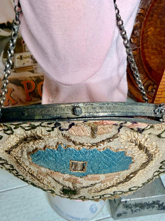 Antique Embroidered Purse View 6
