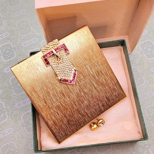 Vintage Jeweled Volupte Powder Compact
