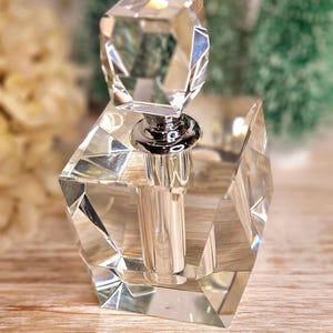 Vintage Oleg Cassini Crystal Perfume Bottle With Presentation Box