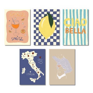 Set de cartes postales 5 Italie & Aperol