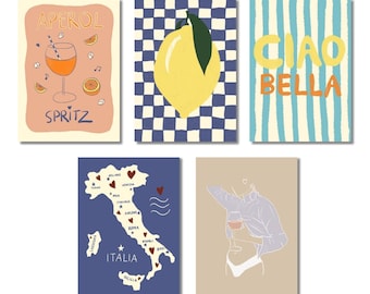 Postcard Set 5 Italy & Aperol