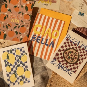 Grand ensemble de cartes postales Italie personnalisables pour mariages, célébrations, demoiselles d'honneur, cadeaux pour invités