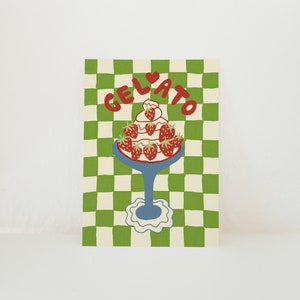 Coppa di gelato, gelato, gelato da cartolina
