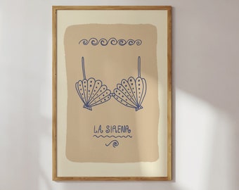 Poster La Sirena, Italian mermaid