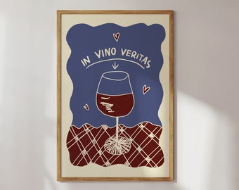 Poster In Vino Veritas / Wine Art Print