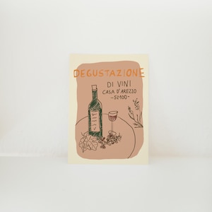 Cata de vinos de postal