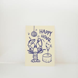 Postkarte Happy Hour