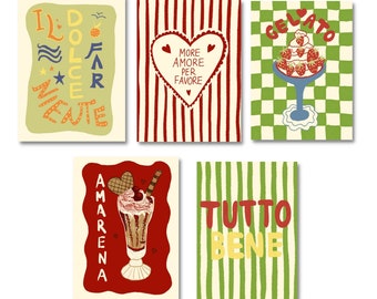 Coffret de cartes postales 5 La Dolce Gelato & Amore