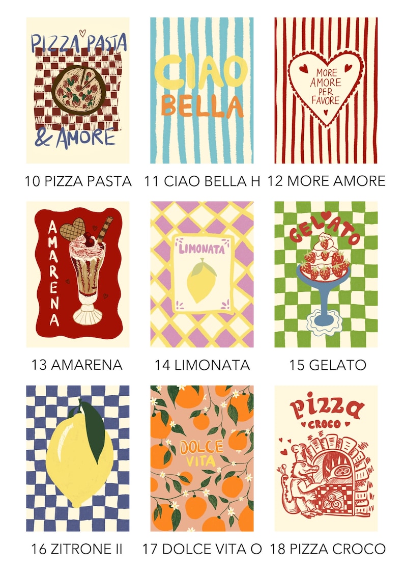 Large postcard set Italy customizable for weddings celebrations bridesmaids guest gifts image 3