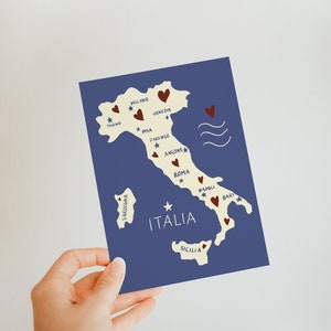 Postcard Italy map image 2
