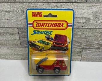 Camión volquete Matchbox Superfast rojo/amarillo de 1975 • Lesney Products • Fabricado en Inglaterra