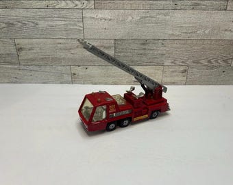 Camión de bomberos Matchbox vintage de 1972, modelo K-9/King Size • Lesney Products • Fabricado en Inglaterra