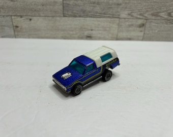 Vintage Hot Wheels 1979 Dodge D-50 Pickup Truck – Blue/White Die-Cast Metal
