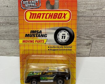 Vintage Matchbox Black ‘1990 IMSA Mustang • Die Cast Metal • Made in Thailand