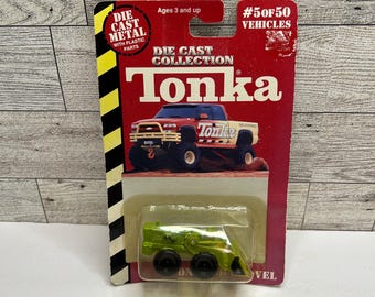 Vintage Maisto Tonka Green Front End Shovel #5 Die Cast Metal Toy Vehicle