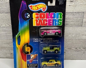 Coche de seguridad Hot Wheels Color Racers clásico: Jeep Thunder Burner de 1987