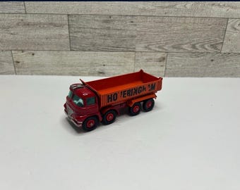 Vintage Matchbox Orange ‘1967  Hoveringham Tipper Truck / King Size • By Lesney • Made in England