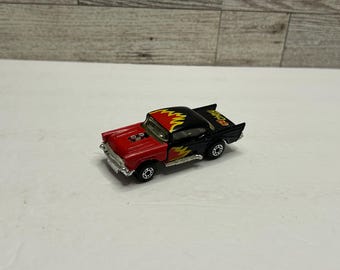 Vintage Matchbox 1957 Chevy Bel Air Die Cast Metal Car – Flames Design