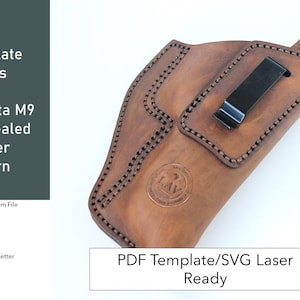 PDF Template Taurus PT92_Beretta M9 Concealed Holster Pattern SVG