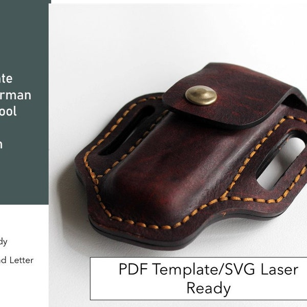 PDF Template Multi/Tool Leatherman Paddle Pouch (Laser/Lightburn Ready File)