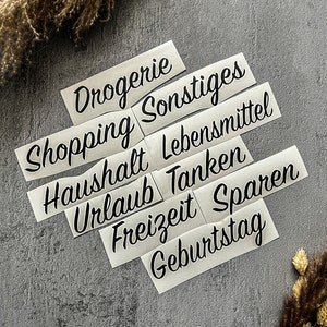 Finanzplaner Aufkleber/Beschriftung/Individuelle Aufkleber/Schriftzug/Budgetplanung/Binder Aufkleber/personalisierte Sticker Bild 7