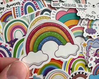 Lustige Regenbogen  Sticker/Aufkleber/Motivationssticker Set/Sticker Set/Deko Sticker