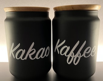 Kaffee, Kakao Aufkleber Küchen Aufkleber Beschriftung Individuelle Aufkleber