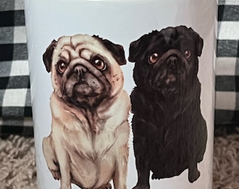 Personalized ceramic 15oz PUG MUG