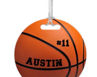 Personalized BASKETBALL BAG TAGS