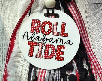 Roll Tide Alabama Bag Tag: Personalized Sports Bag Charm
